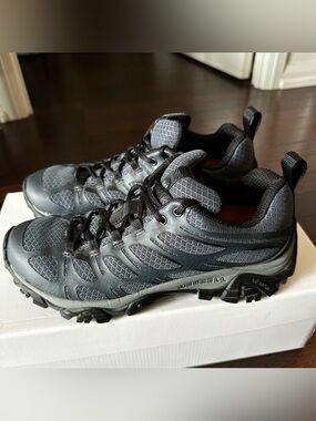 MERRELL MOAB EDGE HIKING SHOES - DARK SLATE - MEN'S SIZE 8